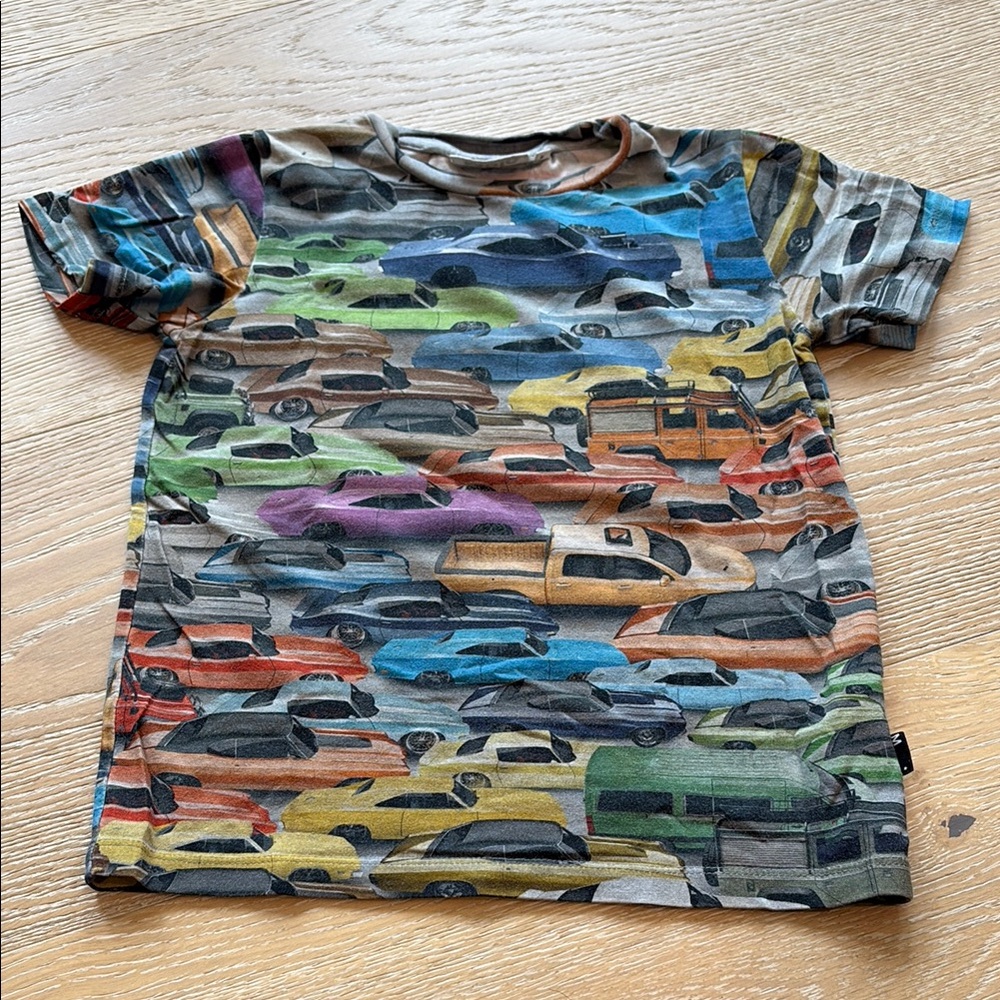 VGUC Molo Ralphie Tee in Rainbow Cars Sz 6 - Picture 2 of 7